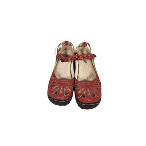 NWT JBU by Jambu Wildflower Encore Women's Sandals Red Comfort Boho Size 9.5M